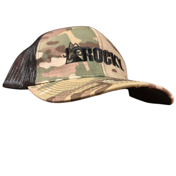 Rocky industrial Trucker Hat Mesh Back Snapback Cap Camo Outdoor Hunting - Picture 2 of 3